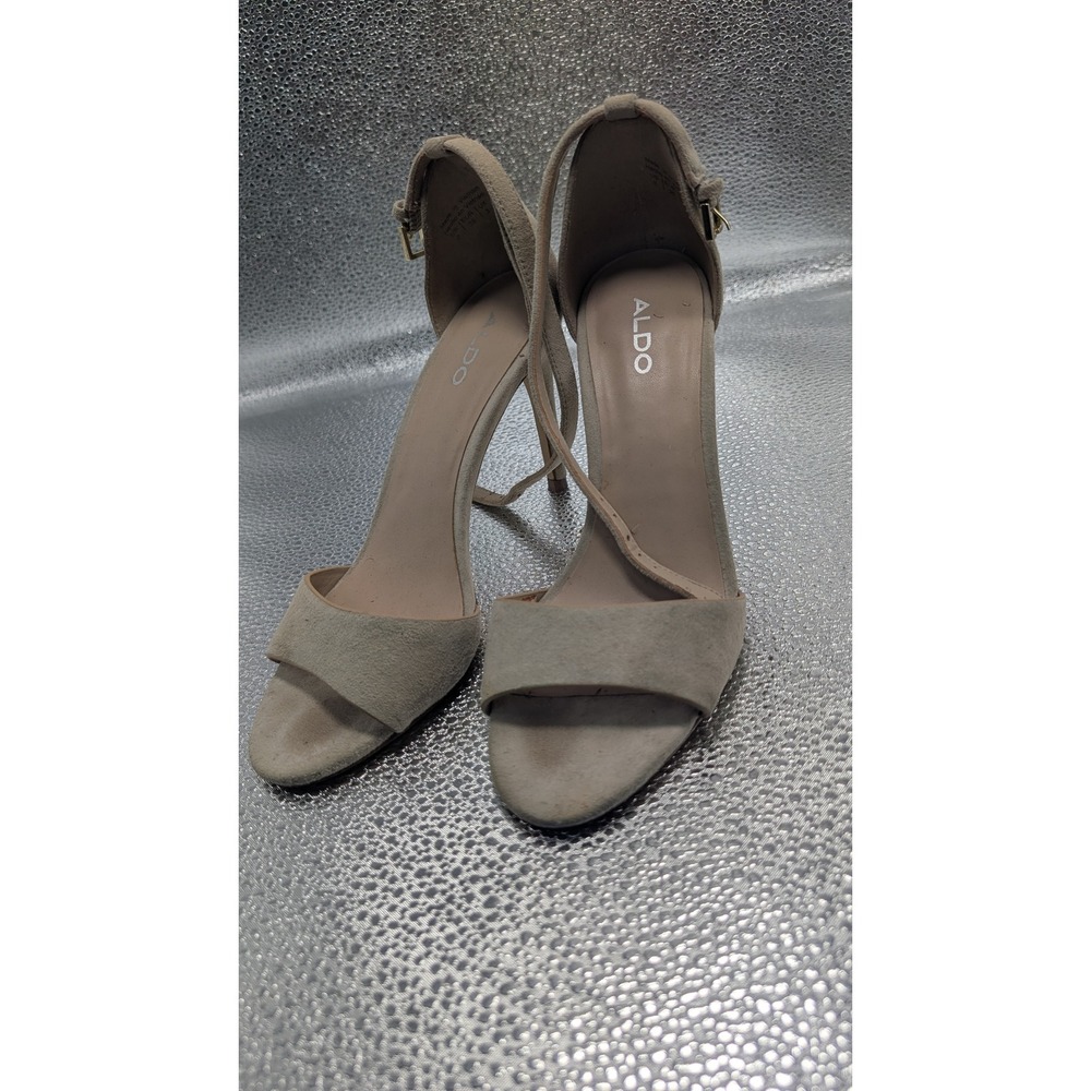 Aldo Womens Beige Suede Ankle‎ Strap Stiletto Heels Sandals Size 6 EUR 36 UK 3